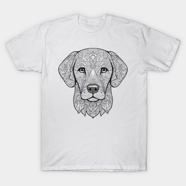 Labrador head mandala T-Shirt by RosaliArt